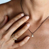 Hammered Gold Nugget Necklace by Elle Naz Jewelry