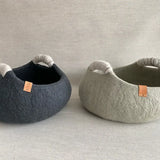 Bimba Felt Wool Basket in Neutral by Mishum