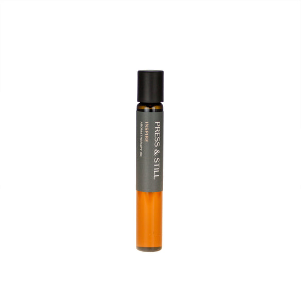 Inspire aromatherapy oil (0.33 fl oz/10 ml). Organic jojoba exquisitely scented with lime, petitgrain, jasmine and rose essential oils and extracts.